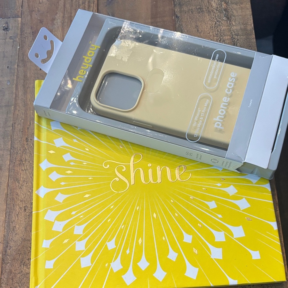 Nwt Yellow Phone Case and book great sayings fits 12 pro 13 pro max